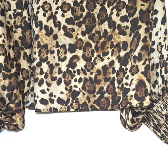 Alexis Romana Leopard-Print Button-Down Blouse - Picture 12 of 13